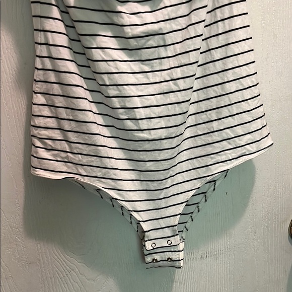 J.Crew Striped Bodysuit with Ruffle Sleeves - Picture 4 of 7